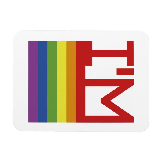 Ik ben Gay | Regenboogvlag Magneet (Horizontaal)