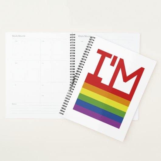 Ik ben Gay | Regenboogvlag Planner (Display)