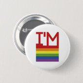 Ik ben Gay | Regenboogvlag Ronde Button 5,7 Cm (Voorkant /achterkant)