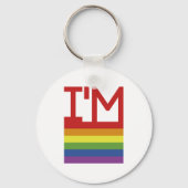 Ik ben Gay | Regenboogvlag Sleutelhanger (Voorkant)