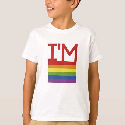 Ik ben Gay | Regenboogvlag T-shirt (Voorkant)