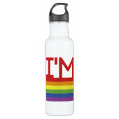 Ik ben Gay | Regenboogvlag Waterfles (Voorkant)