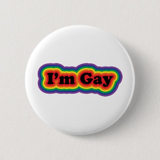 Ik ben Gay Ronde Button 5,7 Cm (Voorkant)