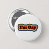 Ik ben Gay Ronde Button 5,7 Cm (Voorkant /achterkant)