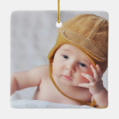 Ik ben gebakken grappige foto van een gokbrood. keramisch ornament (Achterkant)