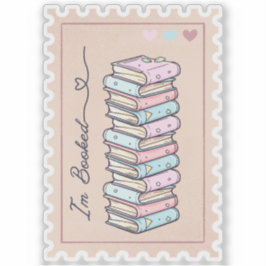 Ik ben geboekt mooie stempel stijl sticker