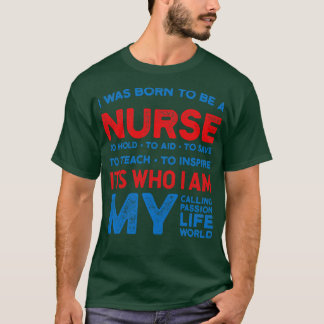 Ik ben geboren als verpleegster t-shirt