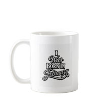 Ik Ben Geboren In Februari Gray Typography T-shirt