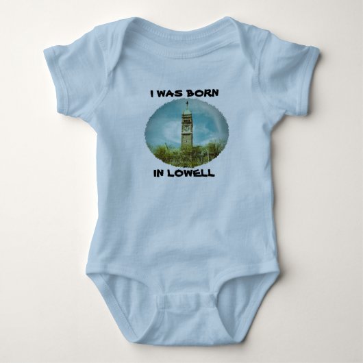 Ik ben geboren in Lowell Baby Suit Romper (Voorkant)