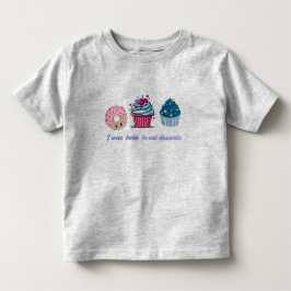 Ik ben geboren om dessert te eten - schattig grapp kinder shirts