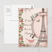 Ik ben geboren om in Parijs te wonen Briefkaart (Voorkant / Achterkant)