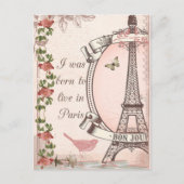 Ik ben geboren om in Parijs te wonen Briefkaart (Voorkant)