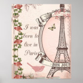 Ik ben geboren om in Parijs te wonen Poster (Voorkant)