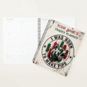 Ik Ben Geboren om Pips Rode Groene Grunge Beer Te Planner (Display)