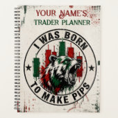 Ik Ben Geboren om Pips Rode Groene Grunge Beer Te Planner (Voorkant)