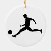 Ik ben geboren om te voetballen keramisch ornament (Achterkant)