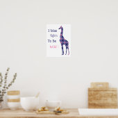 Ik Ben Geboren Om Wild Te Zijn  Giraffe Poster (Keuken)