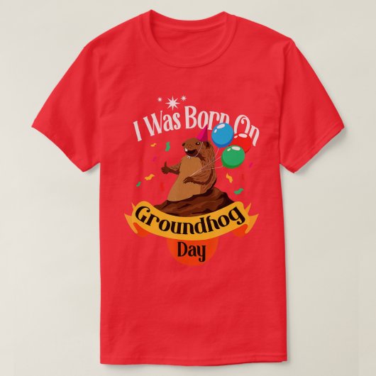 Ik ben geboren op de dag van de bruidsdag... t-shirt (Design voorkant)