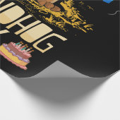 Ik ben geboren op de dag van de grondhog. cadeaupapier (Hoek)