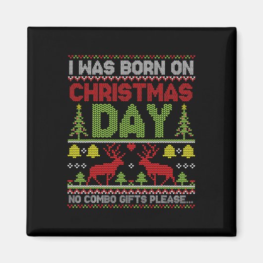 Ik ben geboren op eerste kerstdag geen combo Cadea Magneet (Voorkant)