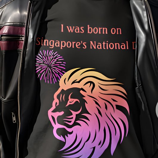 Ik ben geboren op het nationale t-shirt van Singap