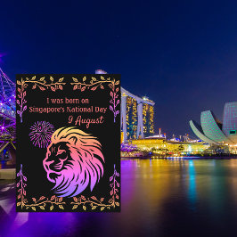 Ik ben geboren op Singapore's National Day Briefka Briefkaart