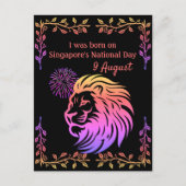 Ik ben geboren op Singapore's National Day Briefka Briefkaart (Voorkant)