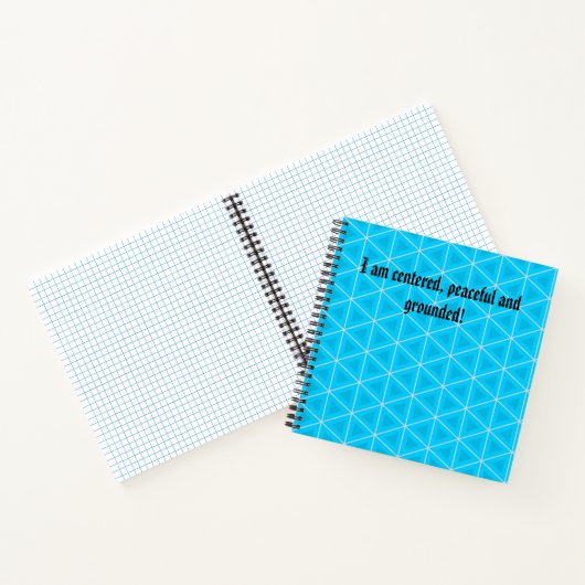 Ik ben gecentreerd, vreedzaam en gegrond notitieboek (Binnen)