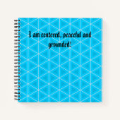Ik ben gecentreerd, vreedzaam en gegrond notitieboek (Voorkant)