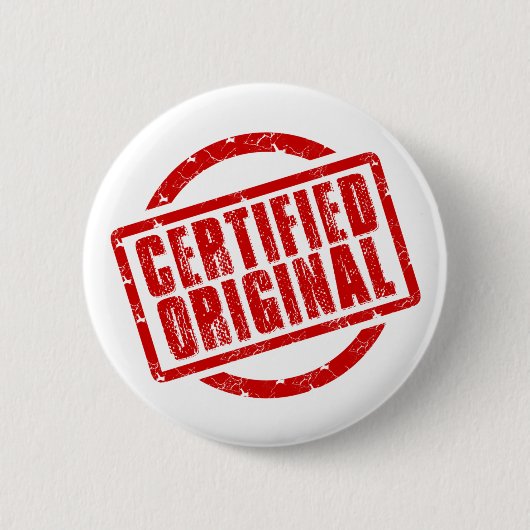 Ik ben gecertificeerd origineel ronde button 5,7 cm (Voorkant)