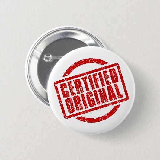 Ik ben gecertificeerd origineel ronde button 5,7 cm (Voorkant /achterkant)