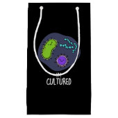 Ik ben gecultiveerd Funny Bacteria Pun Dark BG Klein Cadeauzakje (Voorkant)