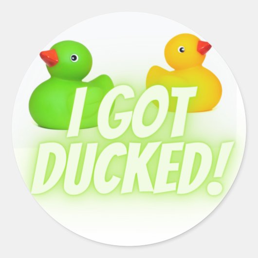 Ik ben gedoken! Kwakzalver! Ronde Sticker (Voorkant)