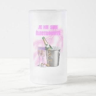 Ik ben geëlektrocuteerd – Champagne-emmer en glas Matglas Bierpul