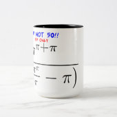 Ik ben geen 50! tweekleurige koffiemok (Center)