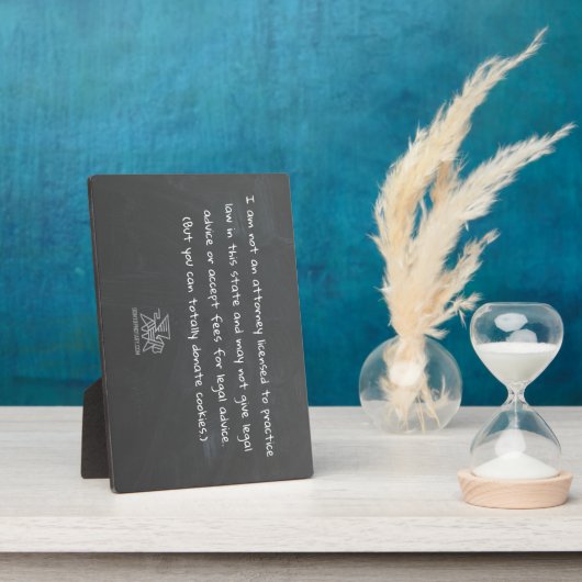 "Ik ben geen advocaat" Fotoplaat (Zijkant)