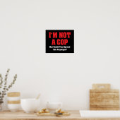 Ik ben geen agent - Grappige ondeugende volwassene Poster (Keuken)