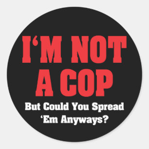 Ik ben geen agent - Grappige ondeugende volwassene Ronde Sticker