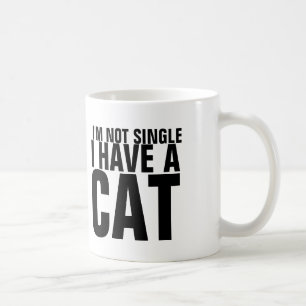 Ik ben geen alleenstaande ik heb een Cat - Funny C Koffiemok