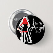 Ik ben geen Angel Black (Flames) Button (Voorkant /achterkant)