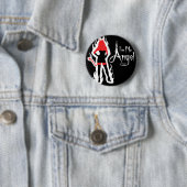 Ik ben geen Angel Black (Flames) Button (In situ)
