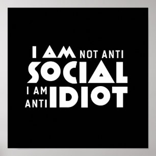 Ik ben geen antisociaal Inspirerend Poster