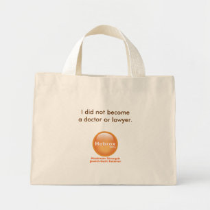 Ik ben geen arts of advocaat geworden mini tote bag