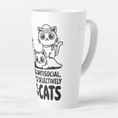 Ik ben geen asociale kat latte mok (Rechterhoek)