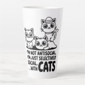 Ik ben geen asociale kat latte mok (Voorkant)