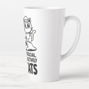 Ik ben geen asociale kat latte mok