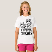 Ik ben geen asociale kat t-shirt (Voorkant volledig)