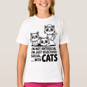 Ik ben geen asociale kat t-shirt