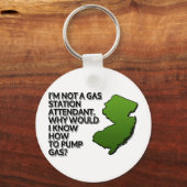 Ik ben geen bediende van een benzinestation. Waaro Sleutelhanger (Voorkant)