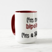 Ik ben geen bipolair - ik ben een MOM! Mok (Voorkant links)